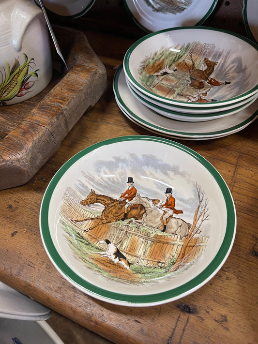 Spode Herring Hunt The Hunt Herring Hunt  ‘First Over’ Coupe Cereal Bowl