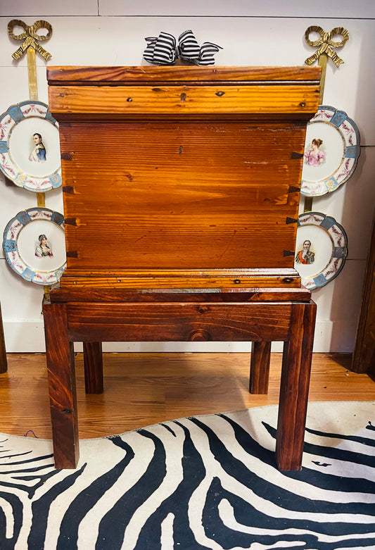 Antique Bible Box Table, Estate Decor