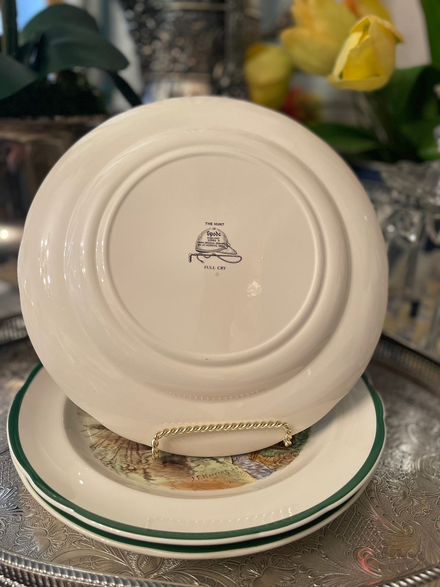 Vintage Spode Herring Hunt ‘Full Cry’ Dinner Plate, The Hunt Collection, Made in England