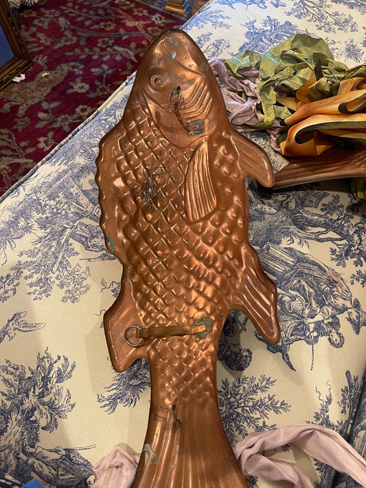 FANTASTIC Large Vintage Copper Fish Molds
