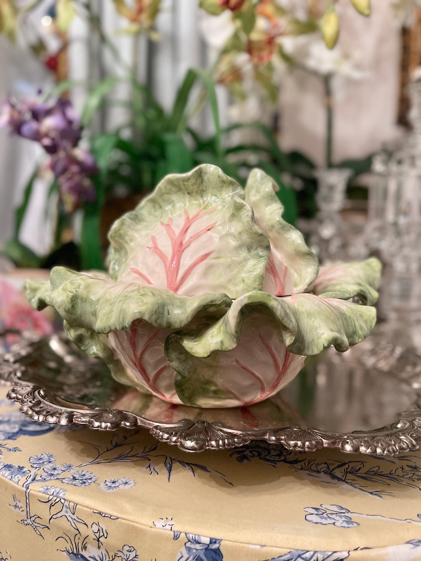 Kaldun & Bogle French Garden Large Cabbage Tureen Hand-painted