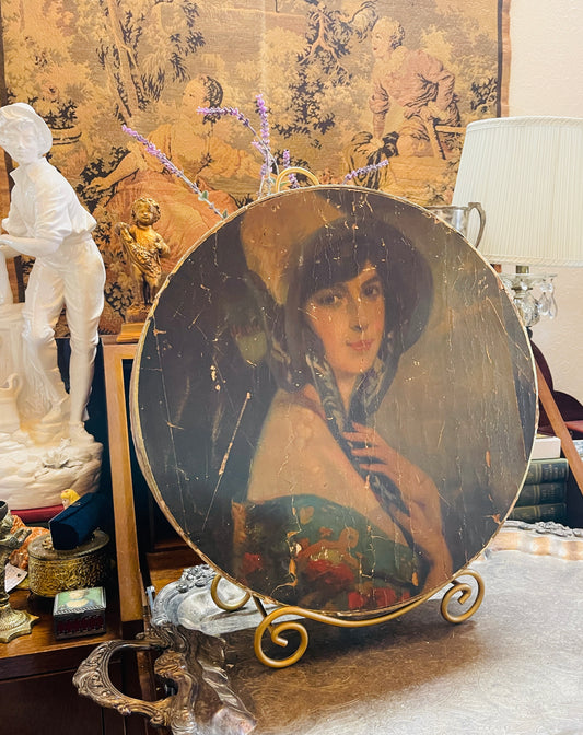 Vintage French Bentwood Portrait Box