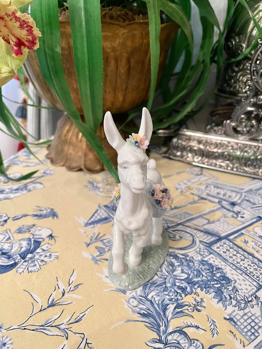 Vintage Lladro Parading Donkey, Original Box, Estate Decor