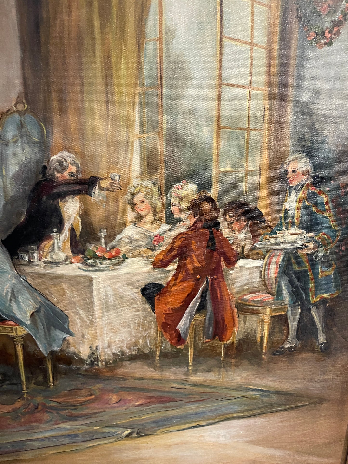 Monumental Rococo French Salon Banquet Scene — After Vicente García (1845–1903) — Estate Art