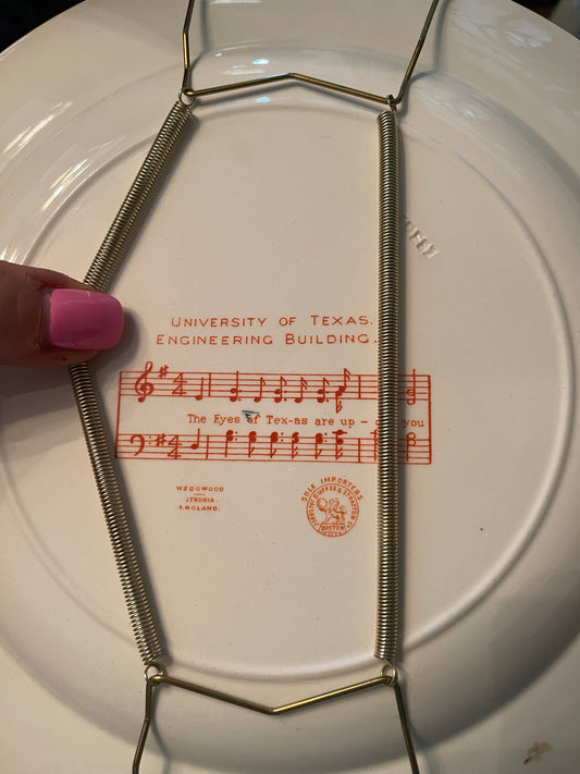 Vintage University of Texas Engineering Building Commemorative Plate – Wedgwood England, 1930s-1940s