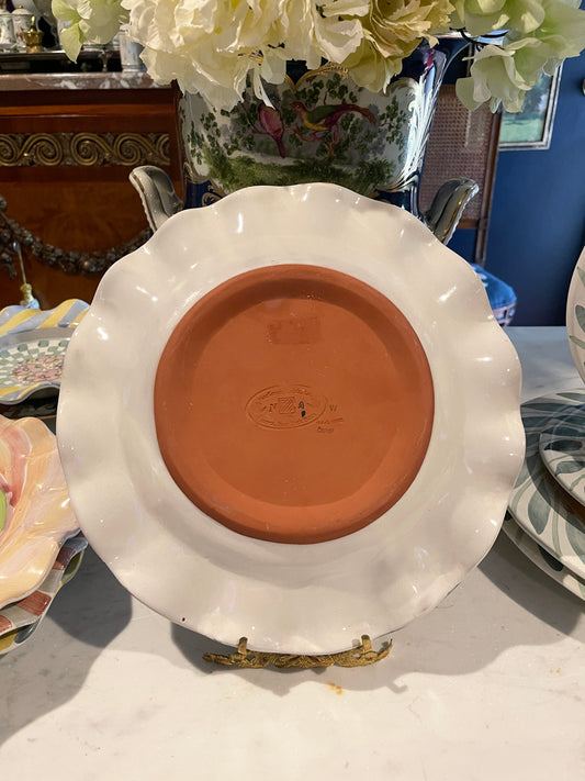 Cayuga Pattern, Vintage MacKenzie Childs Fluted Dinner Plate