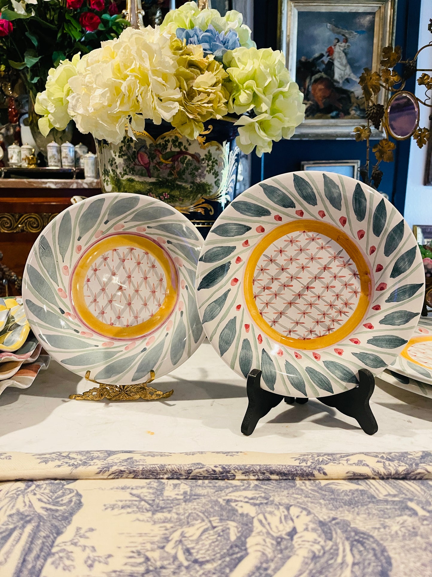Brighton Pavillon Salad Plate, Vintage MacKenzie Childs, Glazed Terracotta, 2 Available