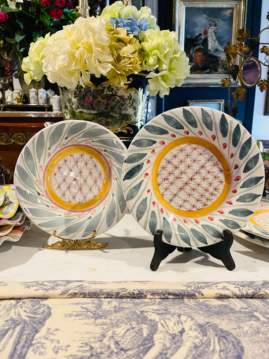Brighton Pavillon Salad Plate, Vintage MacKenzie Childs, Glazed Terracotta, 2 Available