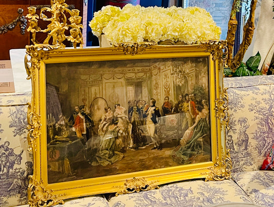 The Coronation of Napoleon & the Crowning of Empress Joséphine | Hand-Colored Lithograph After Jacques-Louis David | Estate Art