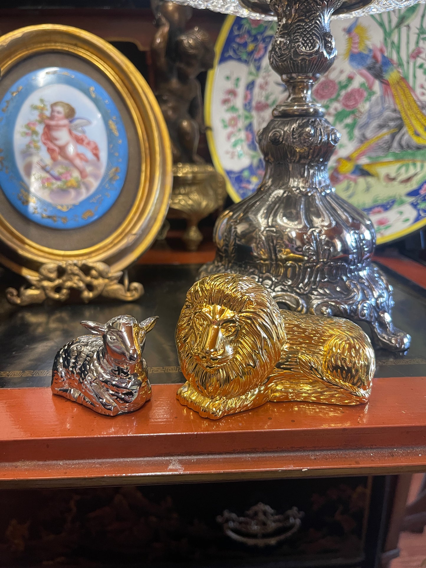 Lion and Lamb Salt and Pepper Shakers- Neiman Marcus