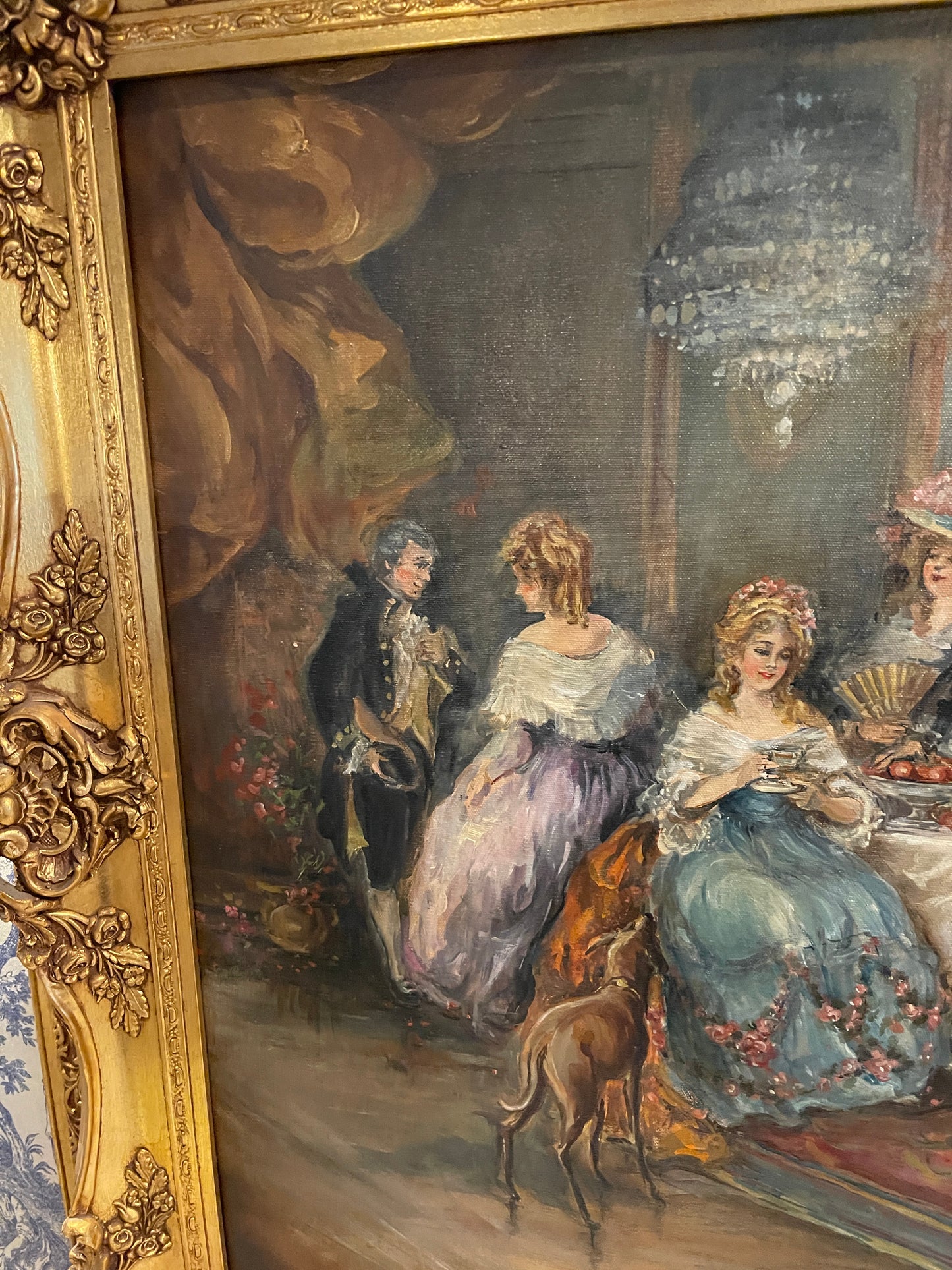 Monumental Rococo French Salon Banquet Scene — After Vicente García (1845–1903) — Estate Art