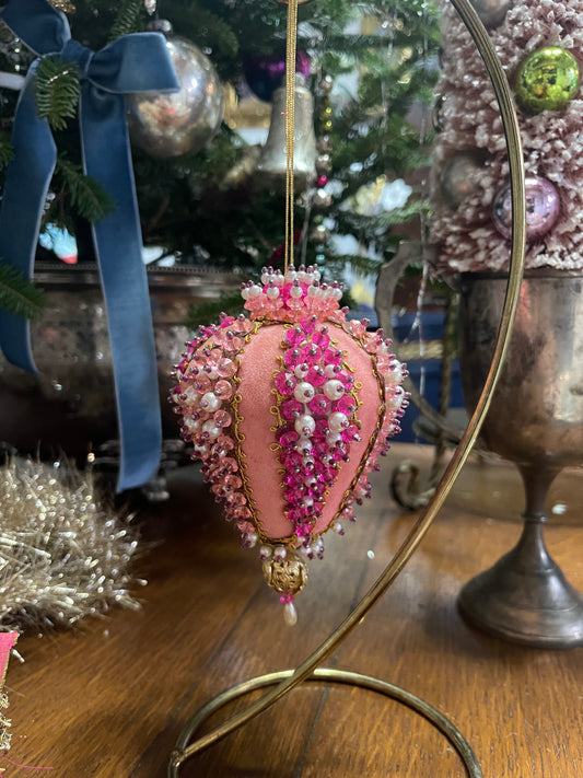 Vintage Pink Push Pin Christmas Ornament