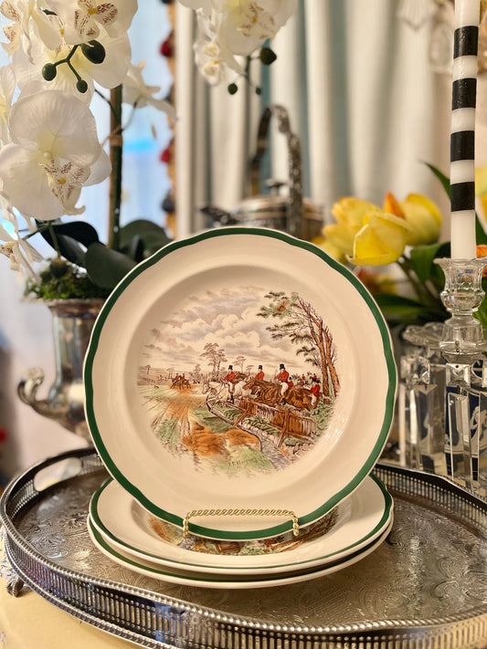 Vintage Spode Herring Hunt ‘Full Cry’ Dinner Plate, The Hunt Collection, Made in England
