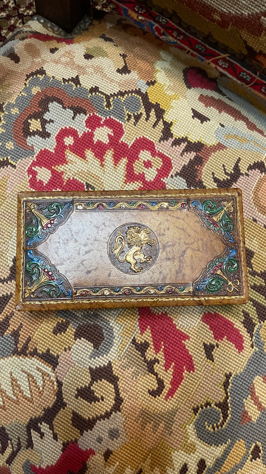 Vintage Italian Florentine Style Heraldic Correspondence Box | Made in Italy