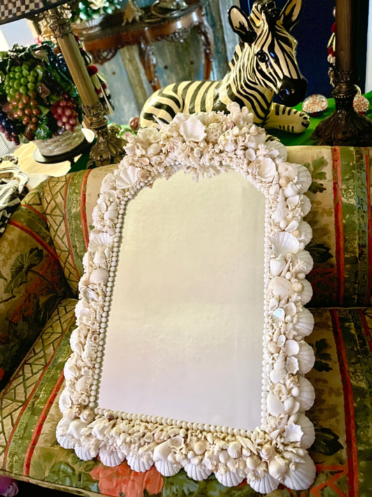 Large Shell and Coral Mirror