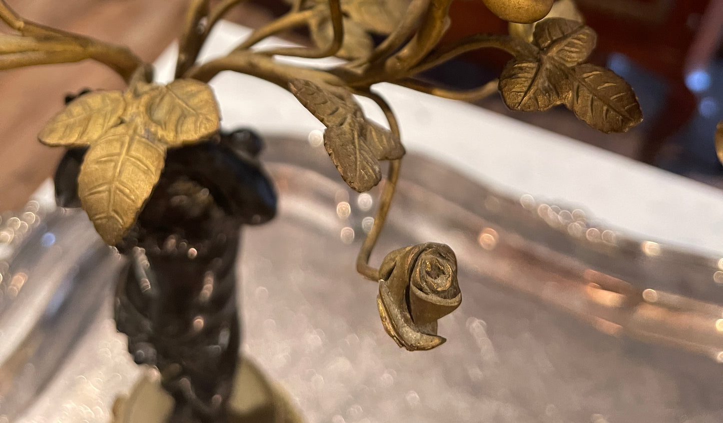 French Louis XVI Style Gilt & Patinated Bronze Putti Candelabra, 19th Century | Pair | Marble & Bronze