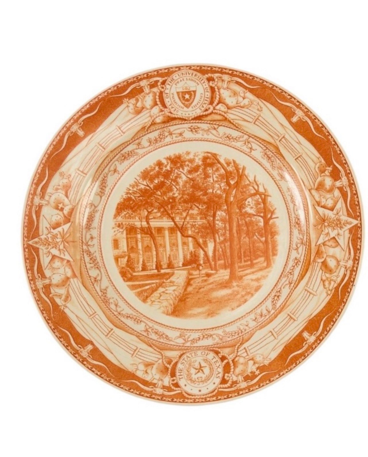 University of Texas Wedgwood Plate, Scottish Rite Dormitory for Women, Orange and White