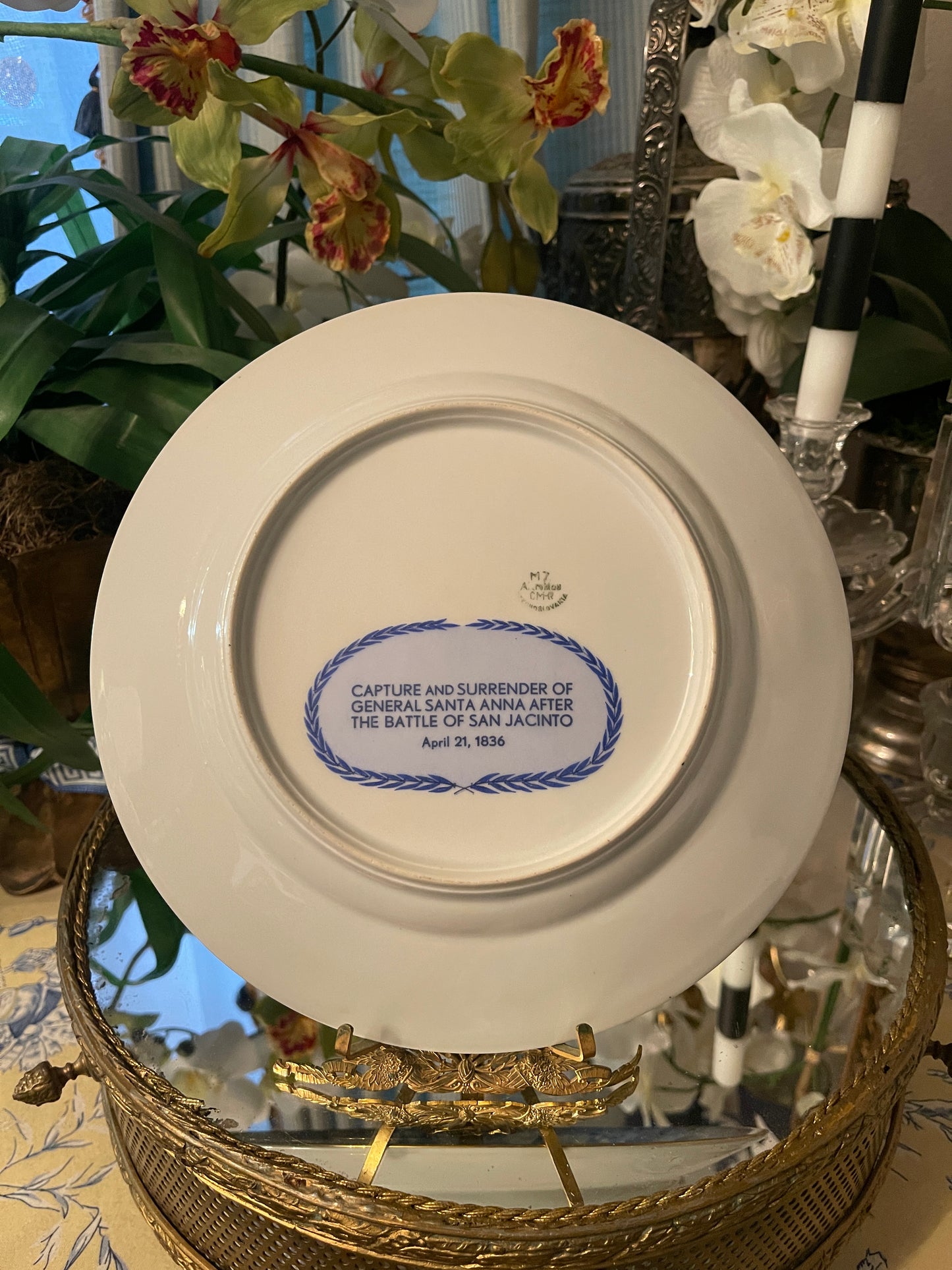 Rare Complete Set of Twelve (12) 1936 Texas Centennial Blue & White Porcelain Plates by Moritz Zdekauer – Museum-Quality Collection