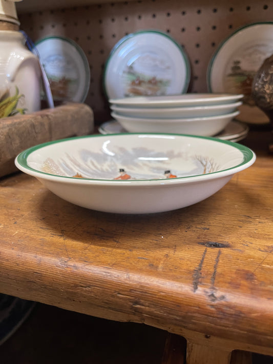 Spode Herring Hunt The Hunt Herring Hunt  ‘First Over’ Coupe Cereal Bowl