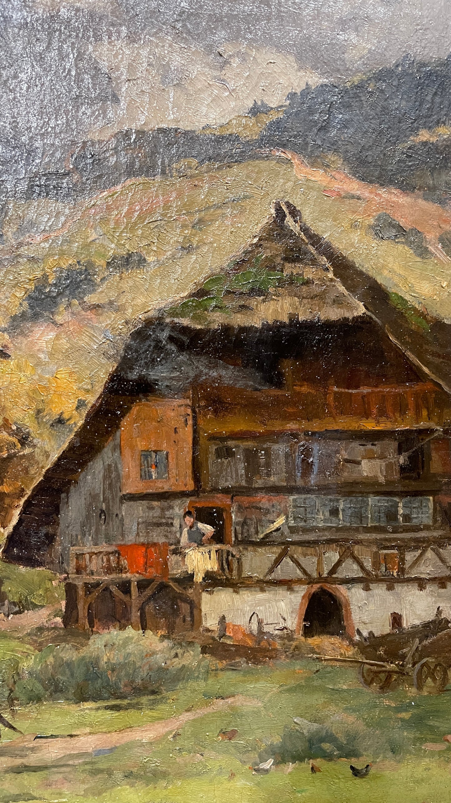 1914 Original Oil Painting by German Artist Vitus Staudacher | Antique European Landscape