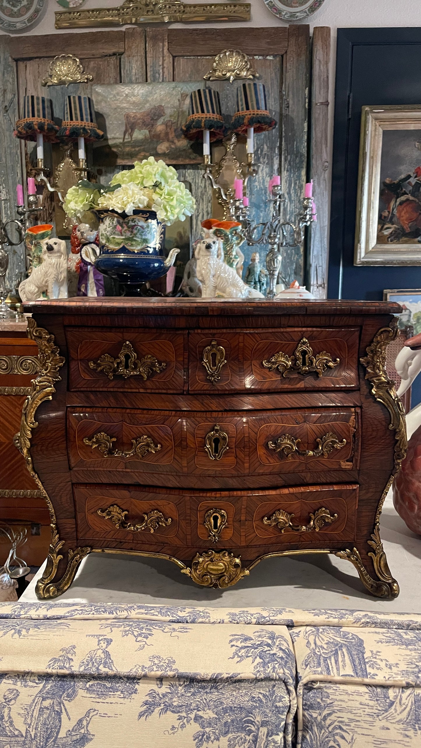 19th-Century French Miniature Commode | Coffre à Bijoux with Ormolu Mounts, Four Drawers