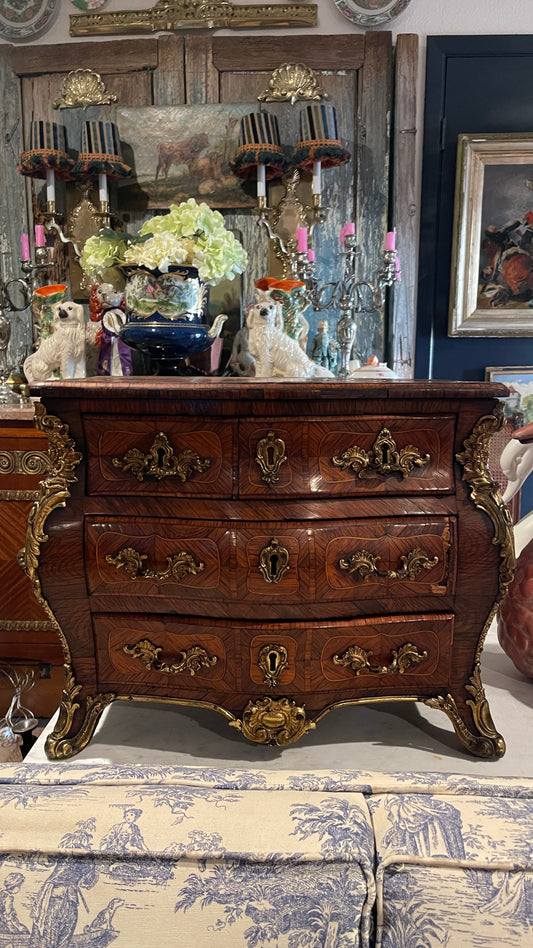 19th-Century French Miniature Commode | Coffre à Bijoux with Ormolu Mounts, Four Drawers
