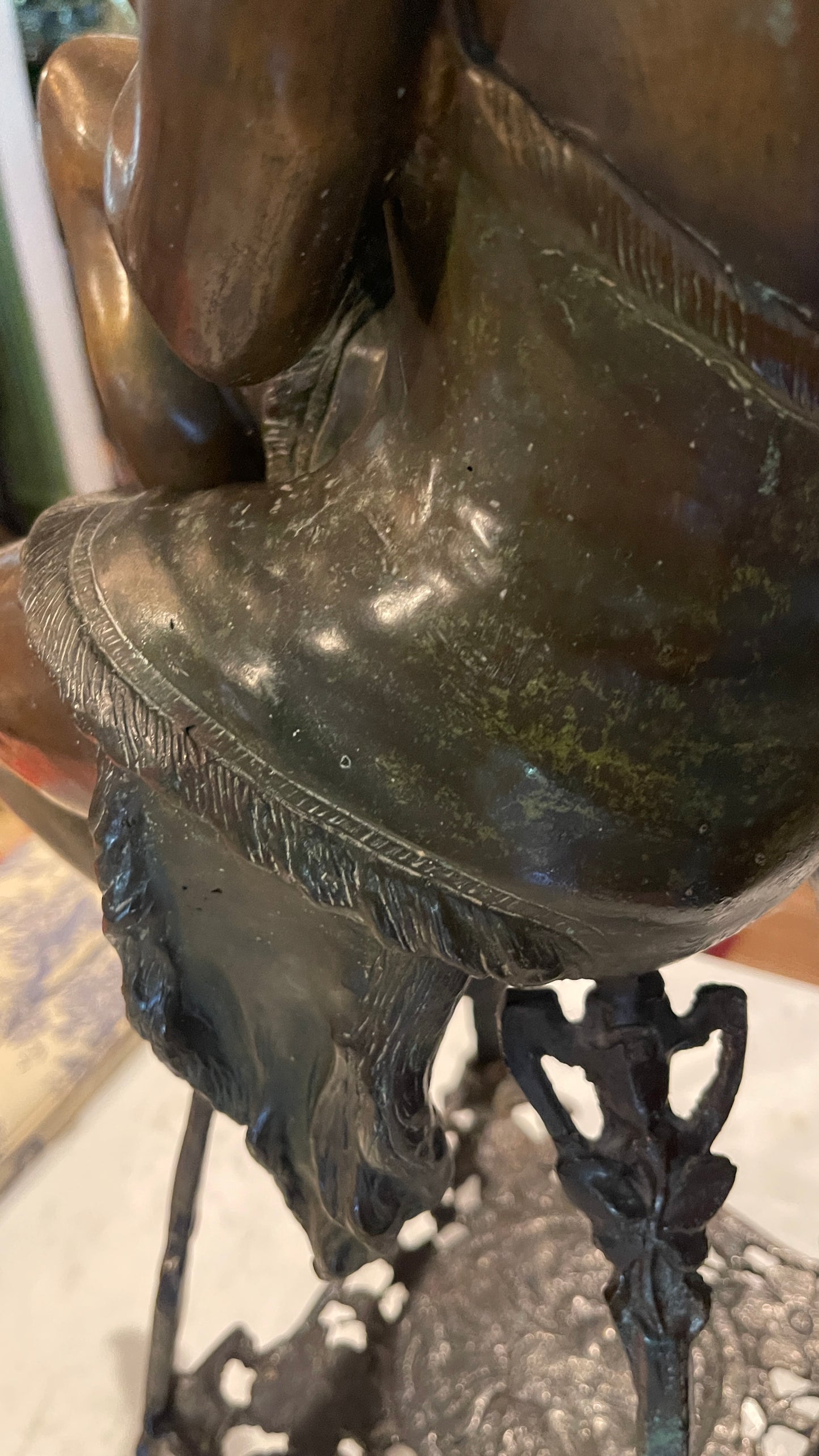 Monumental Bronze Parisienne Seated Art Deco Figural Sculpture with Champagne Coupe, Estate Sourced