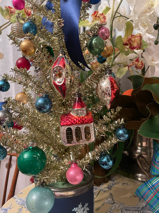 Vintage Blown Glass Ornament Set from Poland, Set of Three