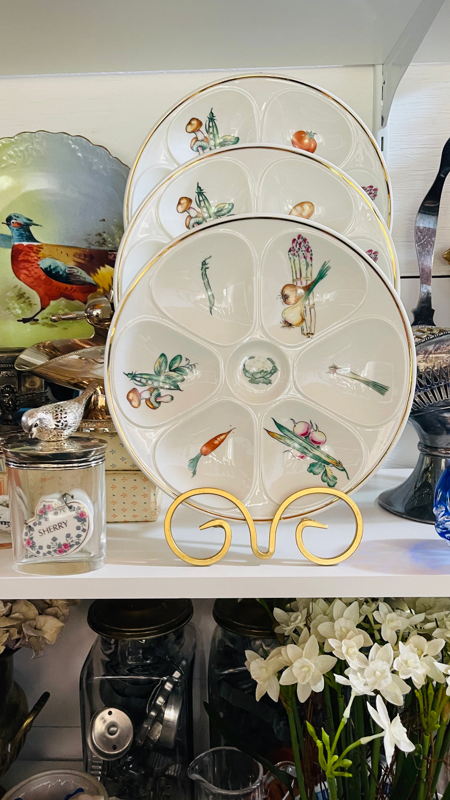 Vintage Louis Lourioux French Oyster Plate — Cauliflower Center