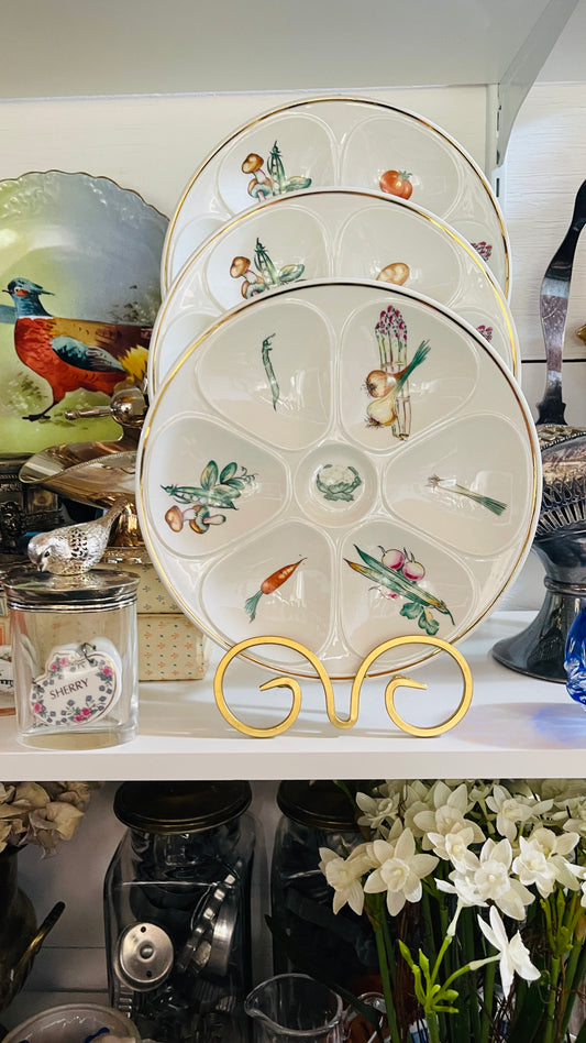 Vintage Louis Lourioux French Oyster Plate — Cauliflower Center