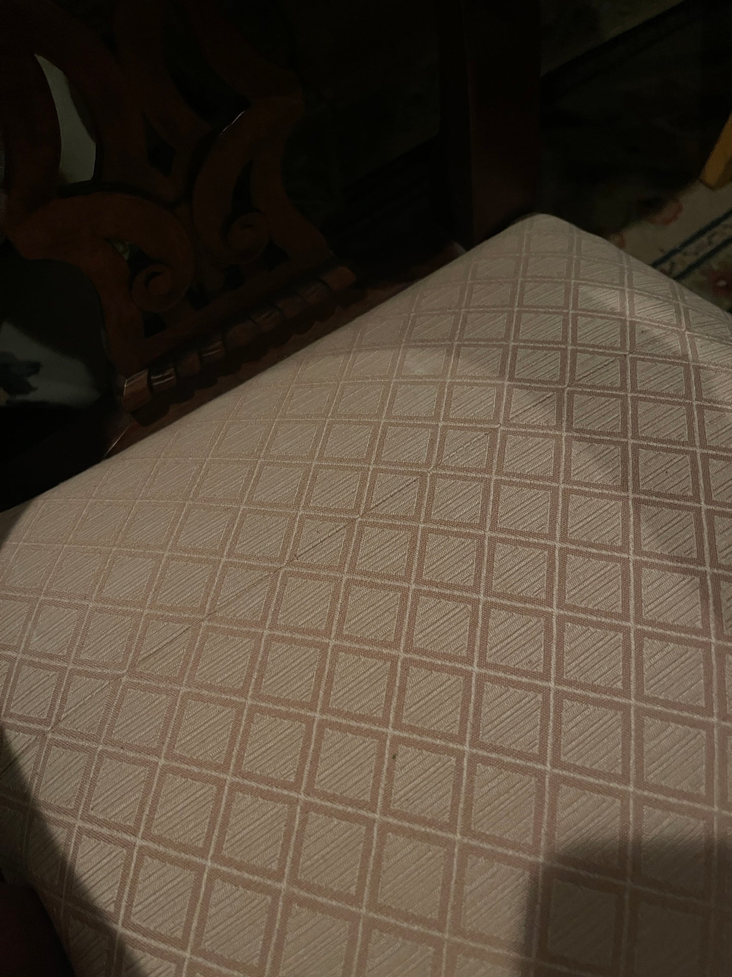 Vintage Chinese Chippendale Child’s Chair / Salesman’s Sample – Pink Upholstery & Chinoiserie Elegance
