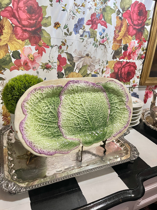 Vintage Italian Cabbage Ware Serving Platter
