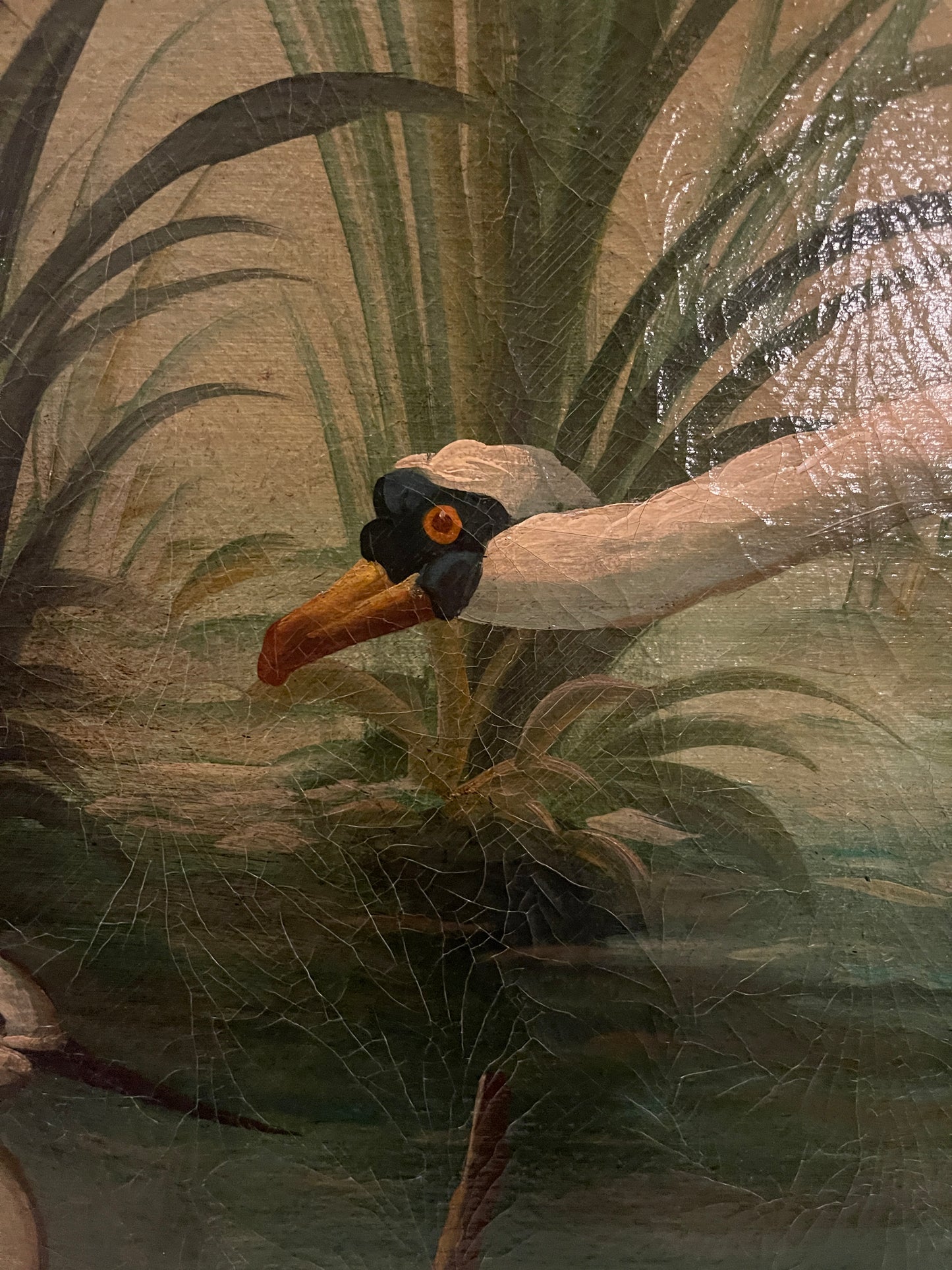 “White Swan” After Ira Monte (b.1918) , 32” x 48” , Vintage Heirloom Artwork