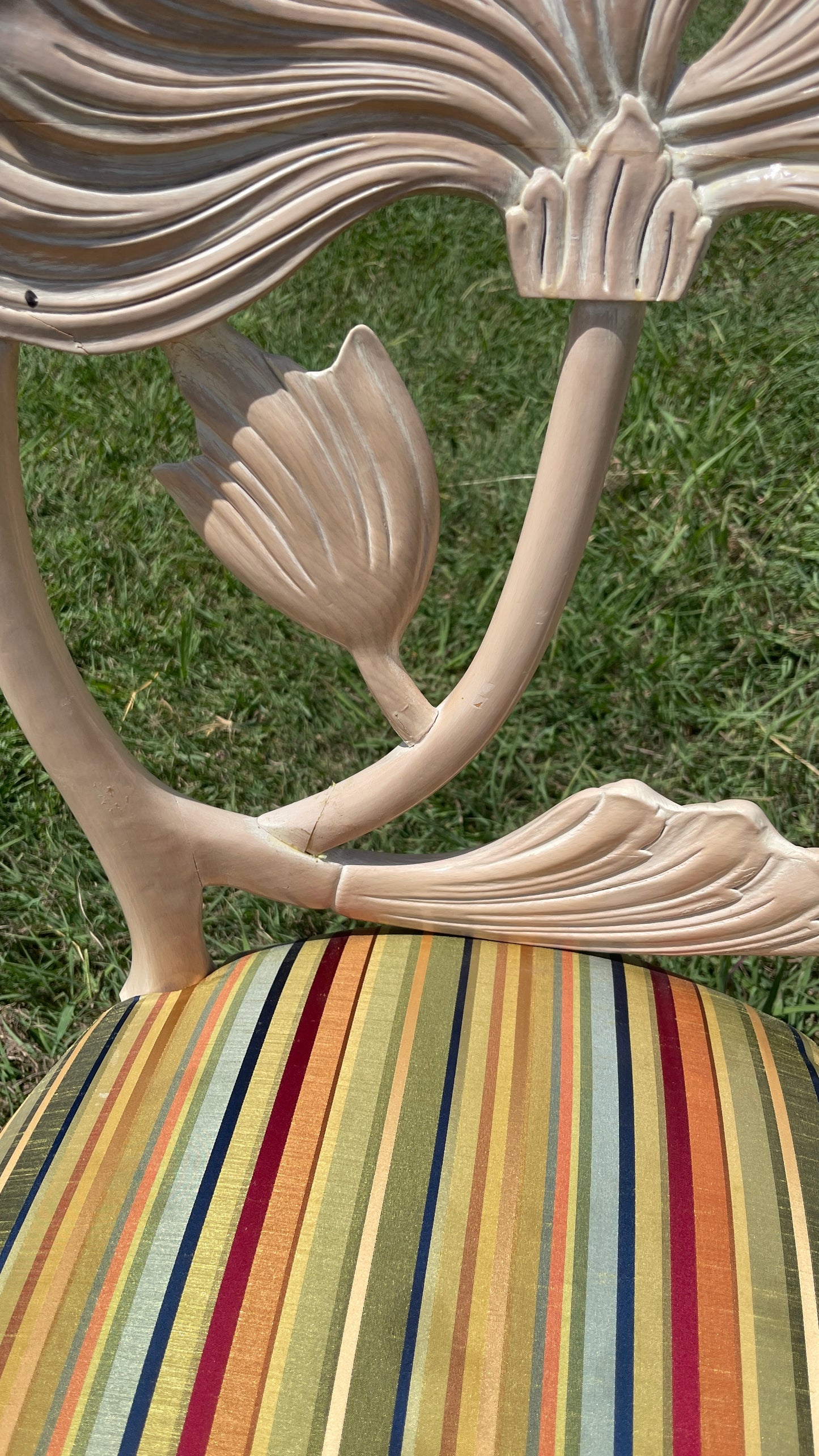 Vintage Italian Lotus Dining Chairs in the Manner of Phyllis Morris | Set of Four | Palm Beach Chic | Hollywood Regency