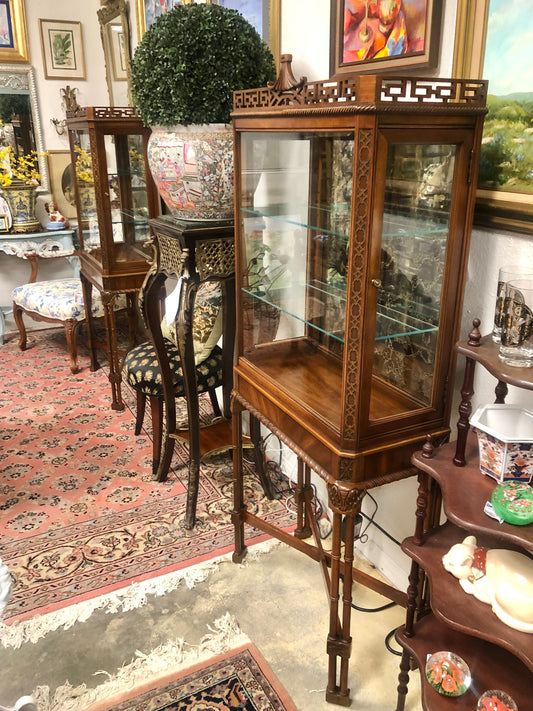 *WACO PICKUP ONLY* 2  AVAILABLE * Chinese Chippendale Pagoda Crowned Cabinet