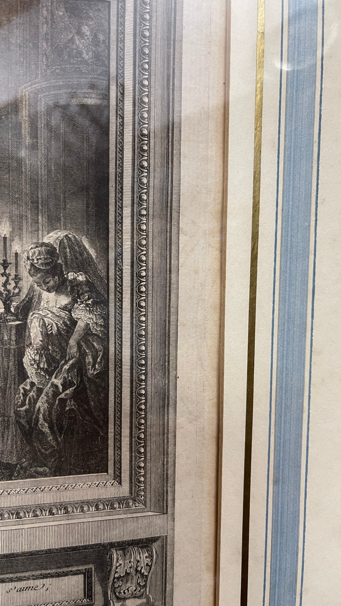 18th-Century French Costume Engraving, La Nuit After Sigmund Freudenberger