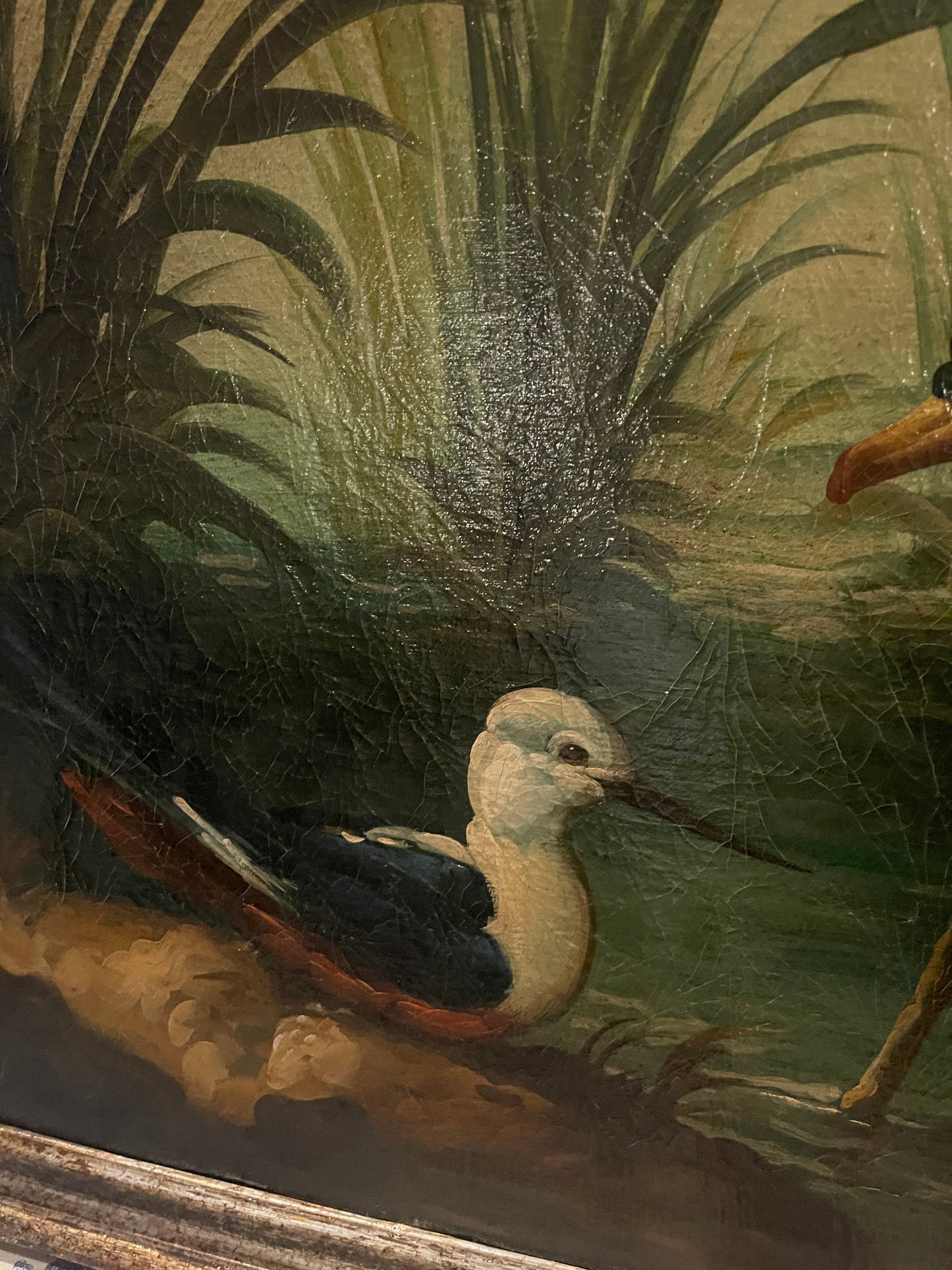 “White Swan” After Ira Monte (b.1918) , 32” x 48” , Vintage Heirloom Artwork