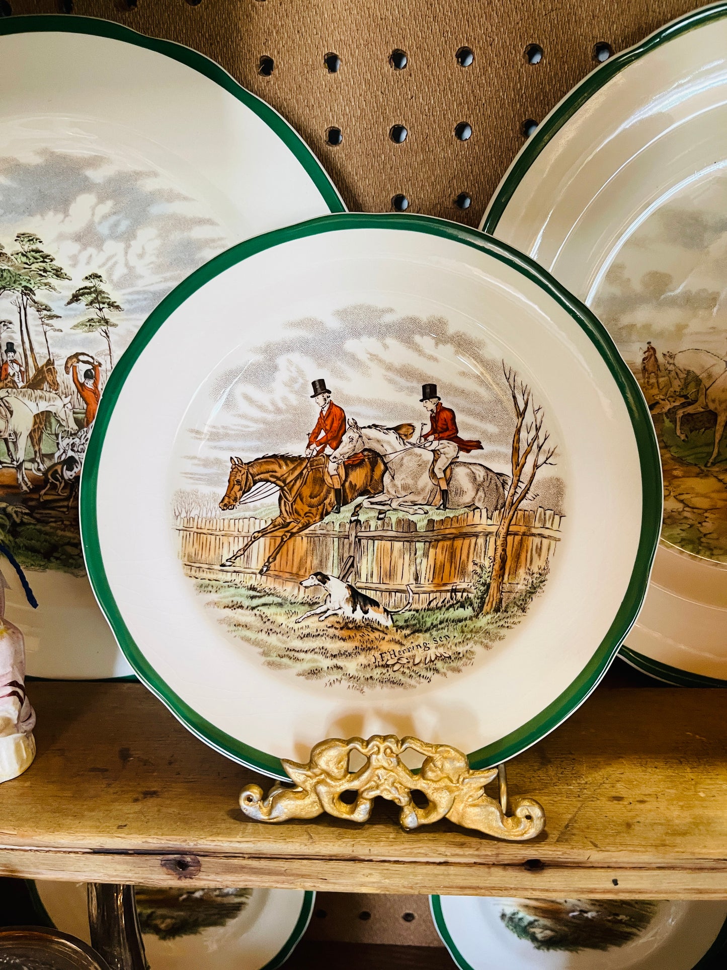 Spode The Hunt ‘First Over’ Salad Plate, Herring Hunt Series
