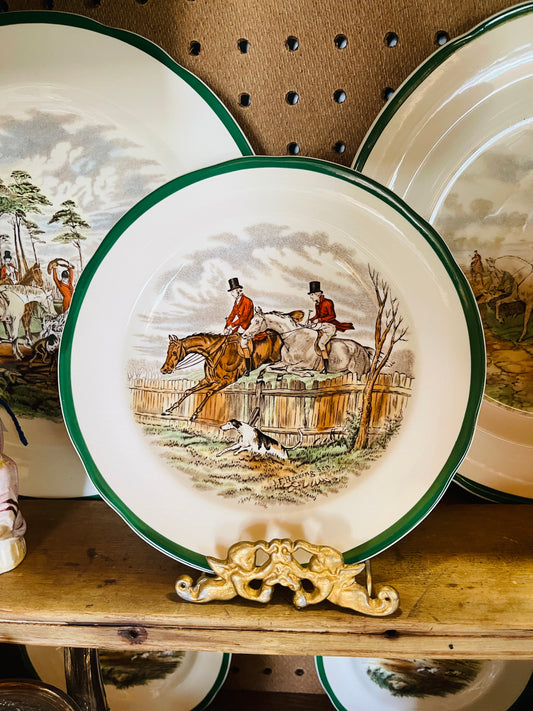 Spode The Hunt ‘First Over’ Salad Plate, Herring Hunt Series