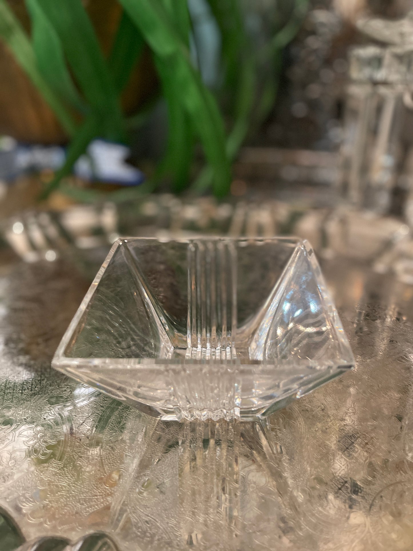 Tiffany & Co. Metropolis Crystal Bowl, Small Serving Bowl, Vintage