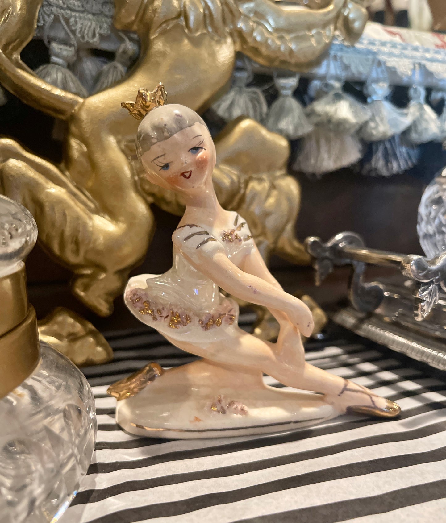 Ballerina with Gold Tiara, Made in Japan