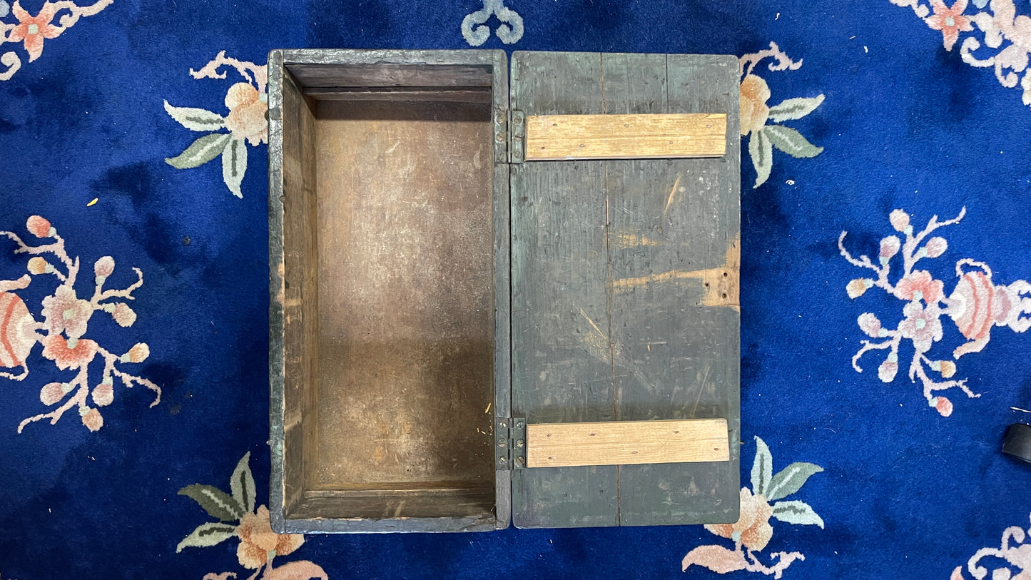 English Georgian Country House Facade Box – Green with Arched Windows and Lilac Doors, 19th Century