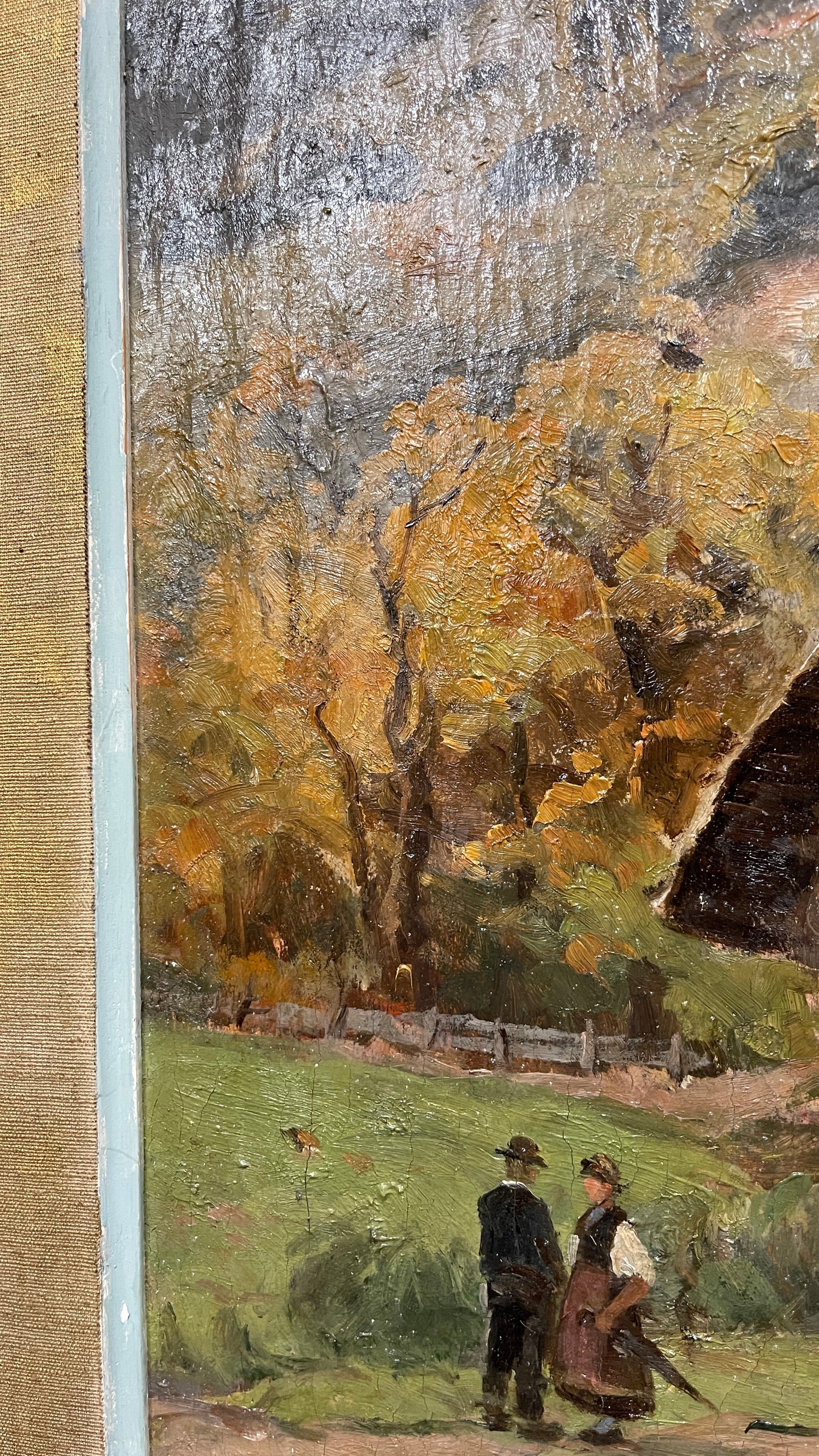 1914 Original Oil Painting by German Artist Vitus Staudacher | Antique European Landscape