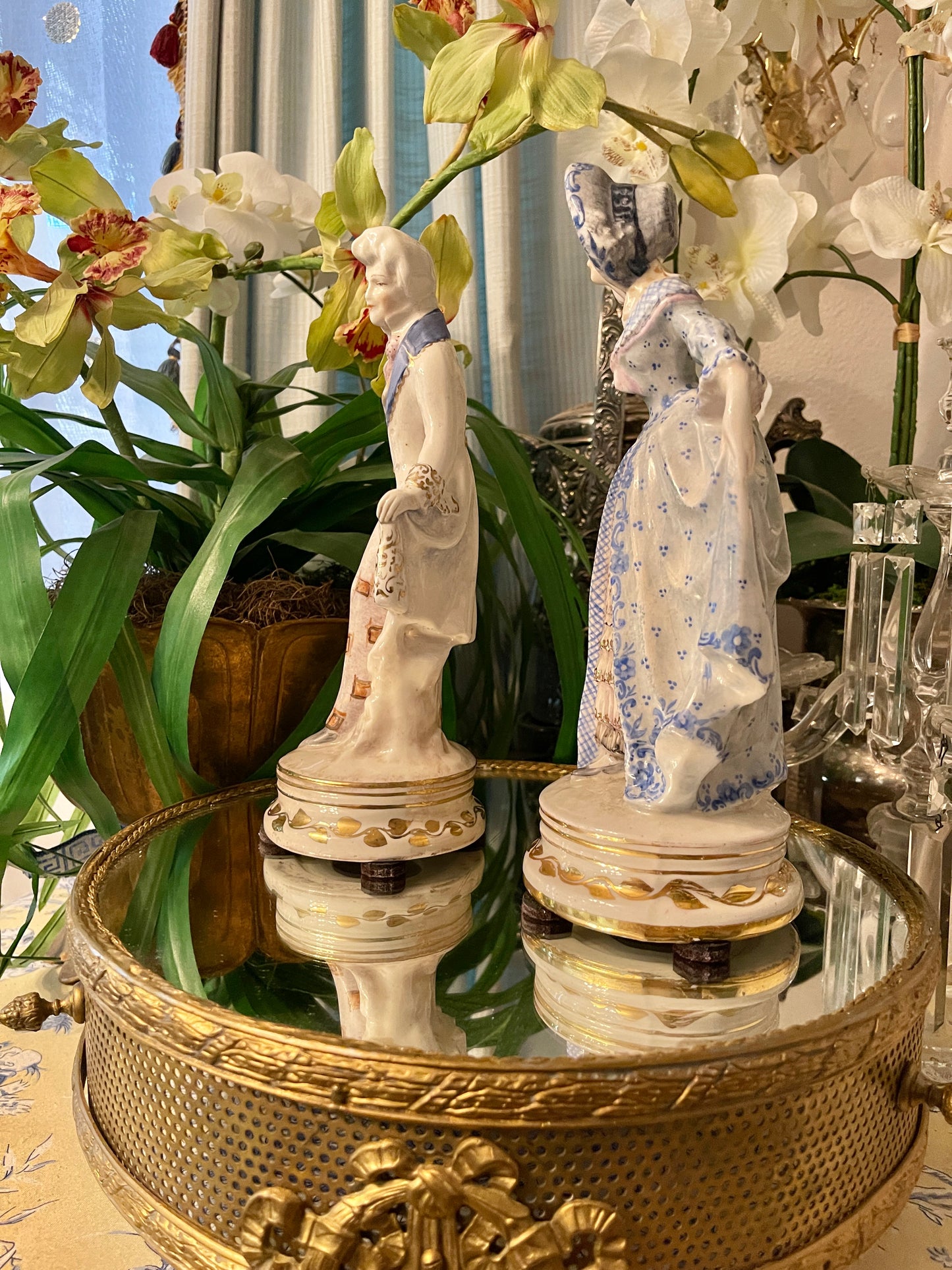 Cordey Porcelain Romantic Courtly Pair