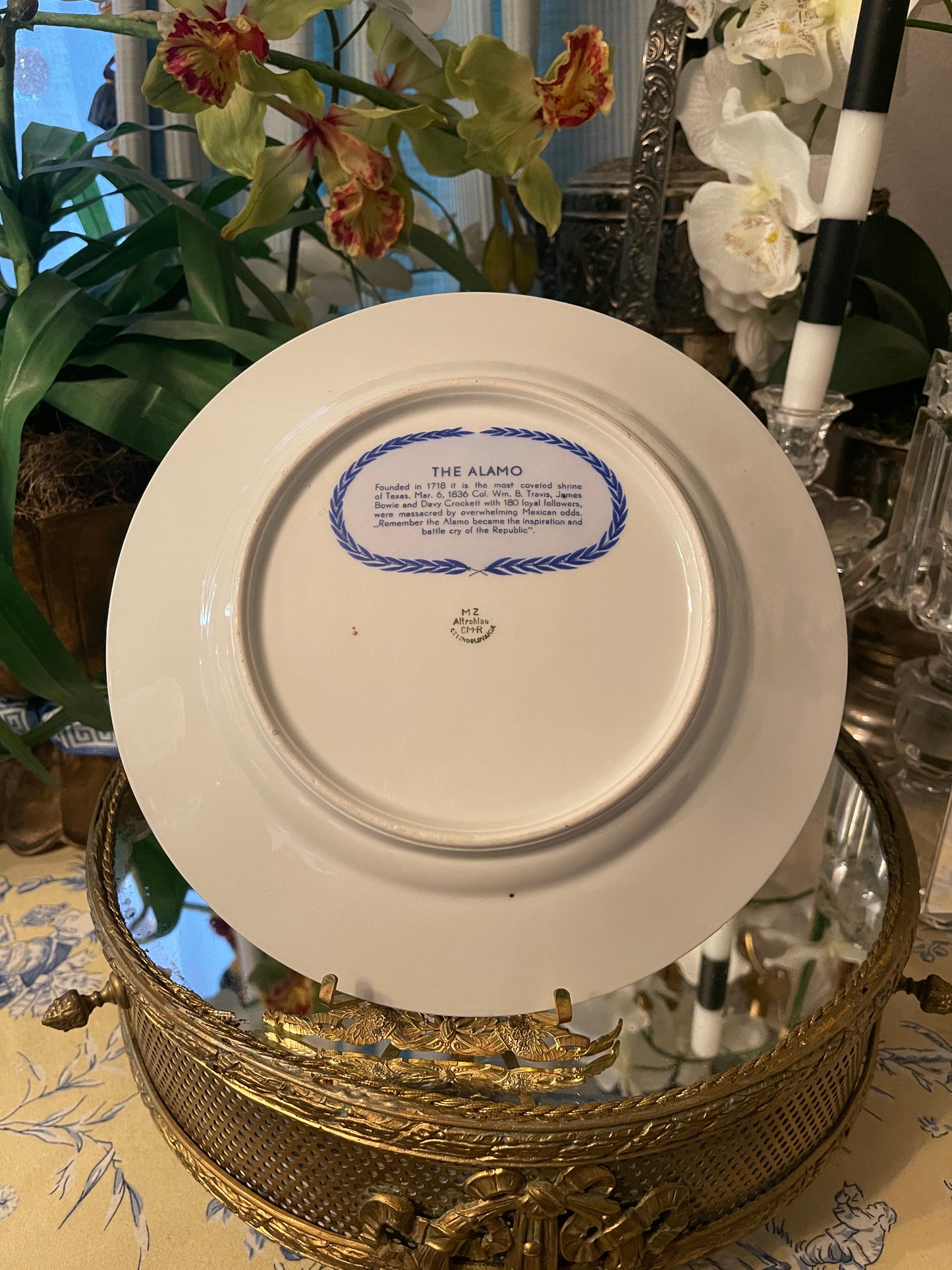 Rare Complete Set of Twelve (12) 1936 Texas Centennial Blue & White Porcelain Plates by Moritz Zdekauer – Museum-Quality Collection