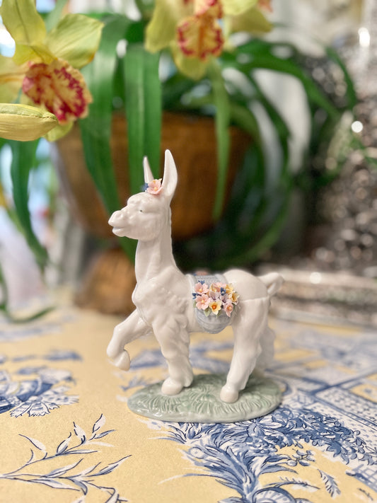 Vintage Lladro Parading Donkey, Original Box, Estate Decor