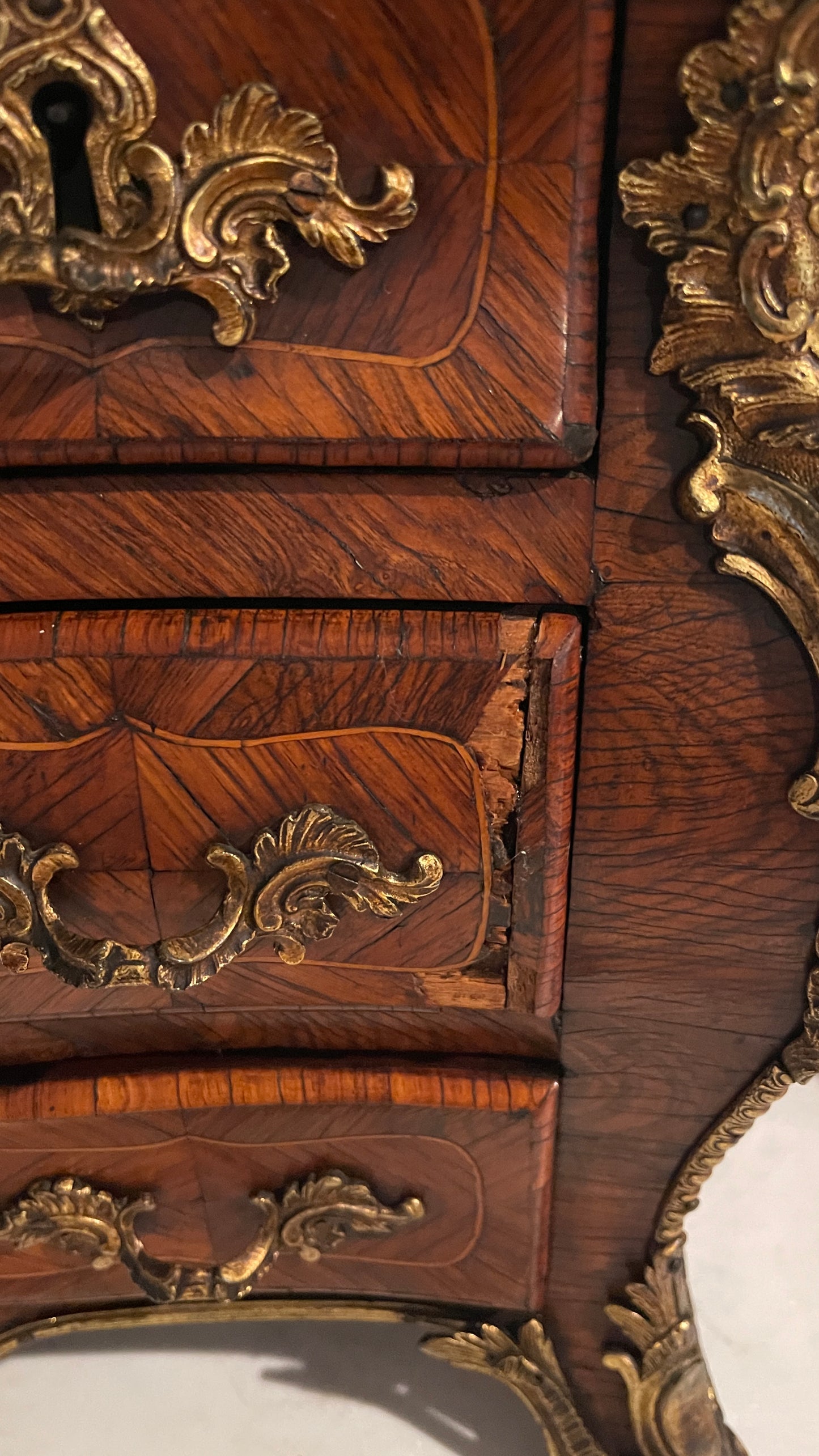 19th-Century French Miniature Commode | Coffre à Bijoux with Ormolu Mounts, Four Drawers