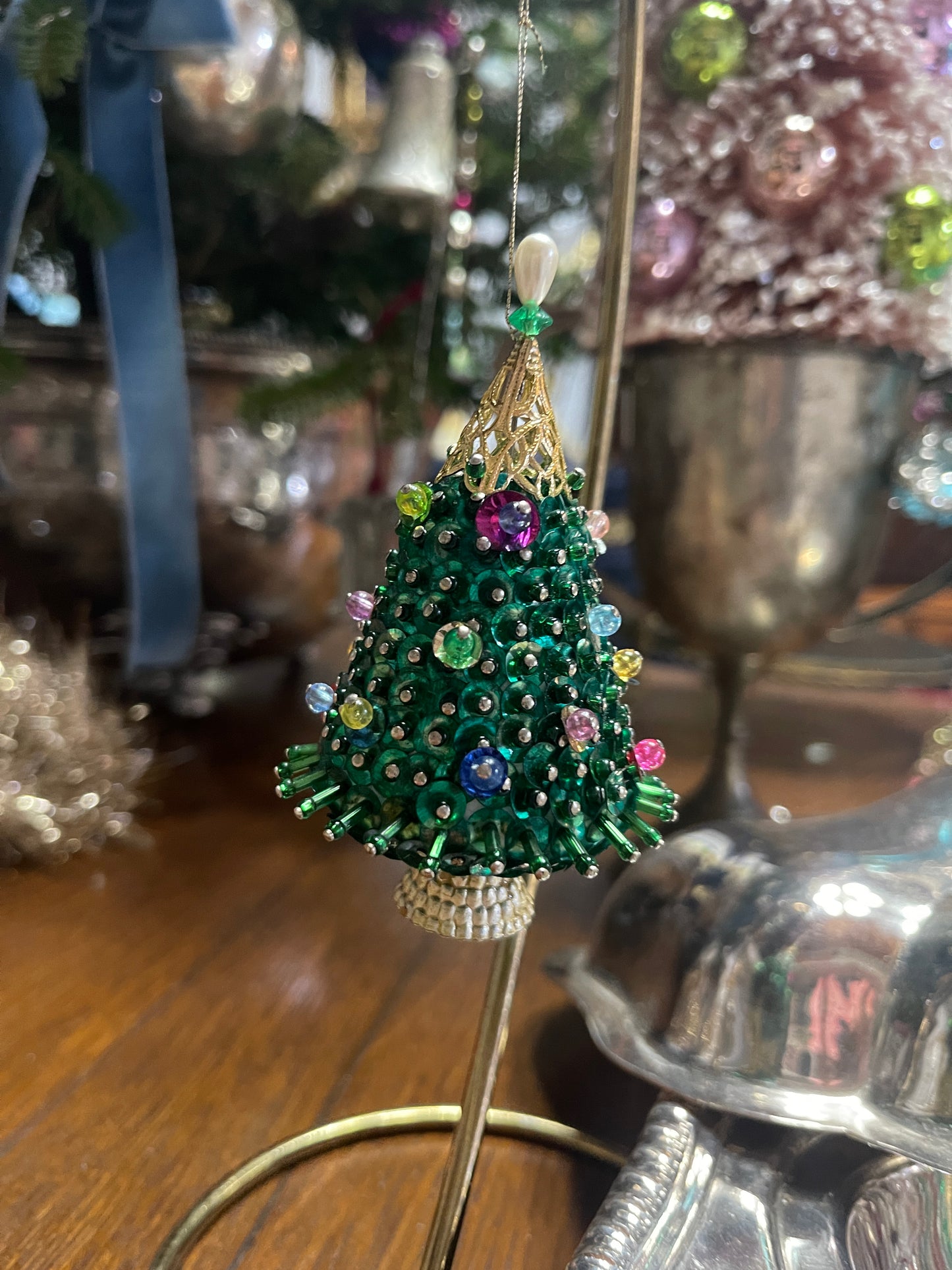 Christmas Tree Vintage Push Pin Ornament *THREE AVAILABLE*