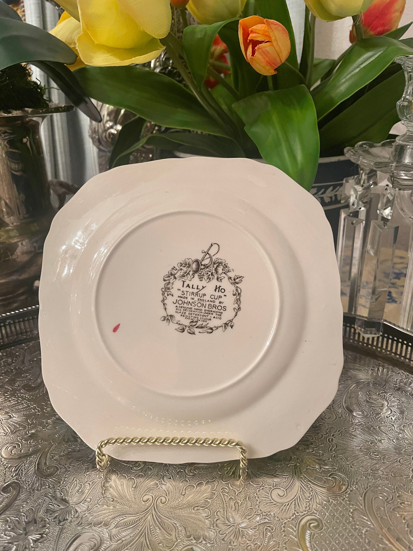 Johnson Bros Tally Ho “Stirrup Cup” Salad Plate