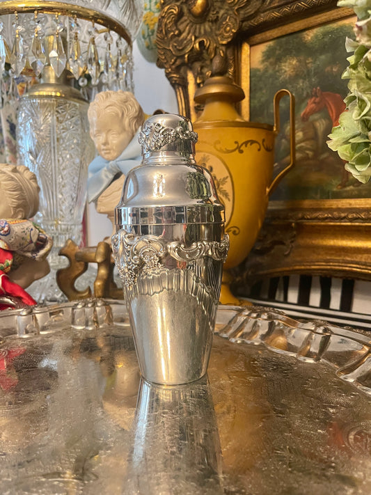 Baroque by Wallace Cocktail Shaker, Vintage, Silverplate